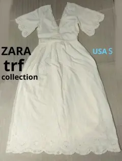 ZARA TRFcollection カットワーク刺繍ワンピース