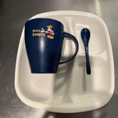 Disney ミッキー キャンピング マグカップ スプーン付き、プラ食器のサムネイル