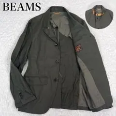BEAMS ビームス リネン混 テーラードジャケット スタンドカラー 2wayのサムネイル