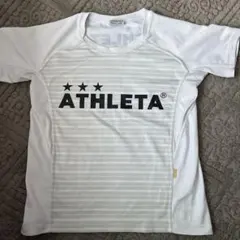 ATHLETA ストライプ ホワイトシャツ 130 サッカー
