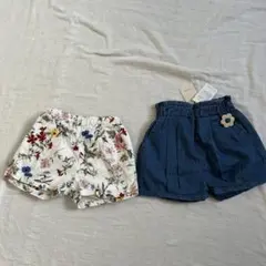 プティマイン　キュロット　ハーフパンツ　女の子80 90