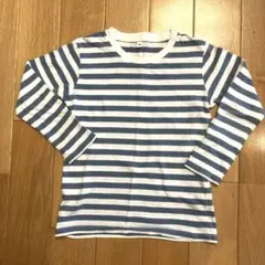 無印良品　長袖ボーダーシャツ　120cm 綿100%