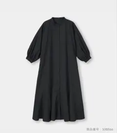 バンドカラー シャツワンピース 7分袖 Mサイズ