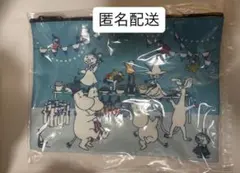 ムーミン ポーチ フラットポーチ　ブルー
