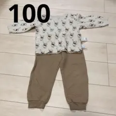 ユニクロ　プーさん　キルトパジャマ　100サイズのサムネイル