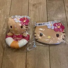 日焼けキティ 1番くじ 当たりくじ サンリオ ハローキティ 顔形ポーチ