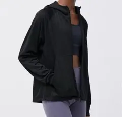 gu カットドライフルジップパーカ　M