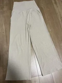 マタニティ リブワイドパンツ