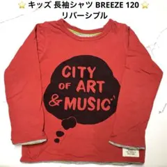 キッズ 子供服 長袖シャツ カットソー リバーシブル BREEZE 120 中古