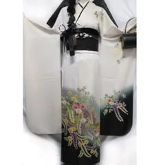 高級 辻が花◇ 振袖6点セット ◇163.5cmフルセット白系生成り正絹AM24 