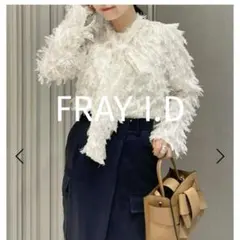 【FRAY I.D】 ジャガードボウタイタックスリーブブラウス