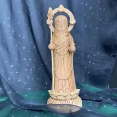 お地蔵さん木製 約30cm 副葬品　納棺　仏壇　インテリア