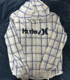 Hurley ジップアップパーカー チェック柄 グレー ブルーのサムネイル