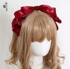 カチューシャ　リボン　ロリータ　コスプレ　地雷　推し活　かわいい　ヘアバンド