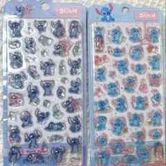 海外正規品　スティッチ　3Dシール　2枚セット