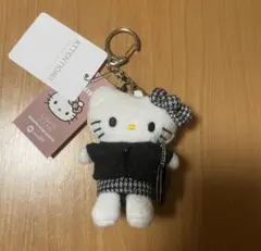 LOWRYSFARM ハローキティ　トイキーホルダー　ツイードブラックチェック