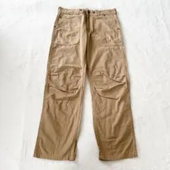 NAVY MacHouse チノワイドパンツ リネン混 オーガニックコットン M