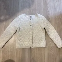 PETIT BATEAUライトグレー キルティングカーディガン6ans 116㎝