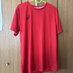 ASICS レッド シャツ X Lサイズ