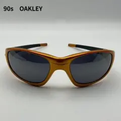 【希少 】90s OAKLEY ストレート　シルバー×ブルー　USA製サングラス 希少 】90s OAKLEY ストレート シルバー×ブルー USA製サングラス