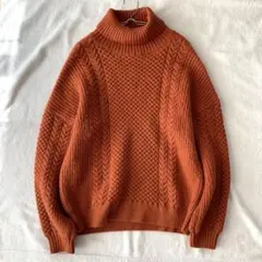 【FJY】ニット セーター ケーブル編み タートルネック 長袖 カジュアル 36