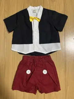 リトシーミッキー タキシード　セットアップ　90cm