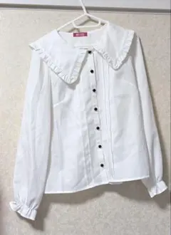 MARSフリル付き襟 ホワイトシャツ