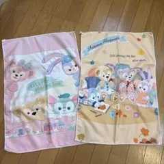 ダッフィー&フレンズデザイン☆フェイスタオル 2枚