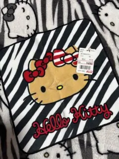 新品タグ付き　ゼブラ　日焼けキティ　ハンドタオル