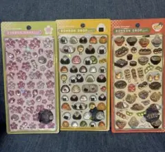 正規品　ボンボンドロップ シール 和柄 桜 おにぎり ラーメン 3枚セット