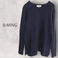 【ビーミングバイビームス】ニットセーター M 長袖トップス Vネック シンプル
