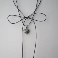 【unu】 stone ribbon choker リボン チョーカー