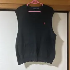Polo Ralph Lauren ダークグレー Vネック ベスト M