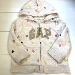 GAP キッズ ジップアップパーカー ハート 星柄