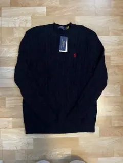 Polo Ralph Lauren ネイビー ケーブルニット M