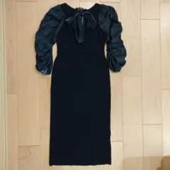 CELFORD ネイビー ニットワンピース 36