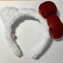 ハローキティ風 カチューシャ 白と赤