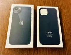 AppleiPhone13 128G Midnight+Leather Case