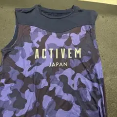 ACTIVEM 紫系カモフラージュ ノースリーブアンダーシャツ M値下げ可能です