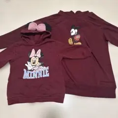 ミニー　ディズニー　トレーナー　フード付きパーカー　Ｈ＆Ｍ　ミッキー　親子お揃い