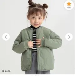 branshes ノーカラーの中綿ジャケット