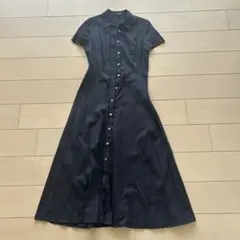 theory 半袖 シャツワンピース　ネイビー