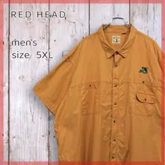 RED HEAD★半袖シャツ★フィッシングシャツ★バス★ビッグサイズ★5XL