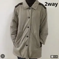 値下げ　¥3999→¥3111 レトロ　中綿コート　長袖&袖なし　2way