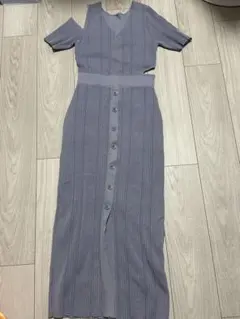 【rienda】青紫のニットワンピース