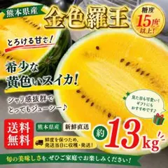 熊本県産 金色羅王 プレミアムスイカ 約6-8kg - メルカリ