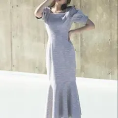 LILLIAN CARAT　リリアンカラット　ツイードマーメイドロングワンピース