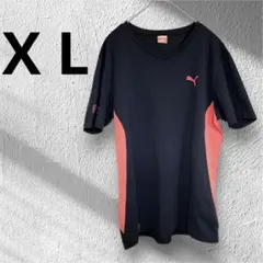PUMA プーマ Faas ランニングウェア Tシャツ Vネック 黒×ピンク O