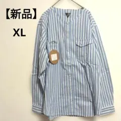【新品タグ付き】 ストライプ長袖シャツ　XL 大きいサイズ