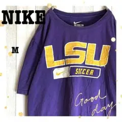 90s 古着NIKEナイキビッグプリントスゥッシュ半袖TシャツパープルM